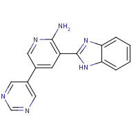 1261220-45-4 3-(1H-benzimidazol-2-yl)-5-pyrimidin-5-ylpyridin-2-amine chemical structure