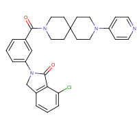 913064-47-8 7-chloro-2-[3-(9-pyridin-4-yl-3,9-diazaspiro[5.5]undecane-3-carbonyl)phenyl]-3H-isoindol-1-one chemical structure