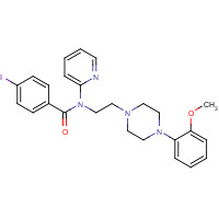 155204-23-2 4-iodo-N-[2-[4-(2-methoxyphenyl)piperazin-1-yl]ethyl]-N-pyridin-2-ylbenzamide chemical structure