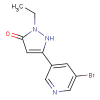 1289203-68-4 5-(5-bromopyridin-3-yl)-2-ethyl-1H-pyrazol-3-one chemical structure