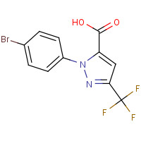 1211520-63-6 2-(4-bromophenyl)-5-(trifluoromethyl)pyrazole-3-carboxylic acid chemical structure