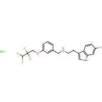 467458-02-2 2-(6-fluoro-1H-indol-3-yl)-N-[[3-(2,2,3,3-tetrafluoropropoxy)phenyl]methyl]ethanamine;hydrochloride chemical structure