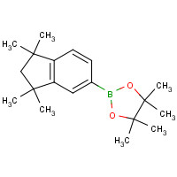 1312464-73-5 4,4,5,5-tetramethyl-2-(1,1,3,3-tetramethyl-2H-inden-5-yl)-1,3,2-dioxaborolane chemical structure