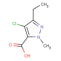 127892-62-0 4-chloro-5-ethyl-2-methylpyrazole-3-carboxylic acid chemical structure