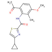 1237745-86-6 N-(6-acetyl-3-methoxy-2-methylphenyl)-4-cyclopropyl-1,3-thiazole-2-carboxamide chemical structure