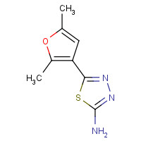 1019476-83-5 5-(2,5-dimethylfuran-3-yl)-1,3,4-thiadiazol-2-amine chemical structure
