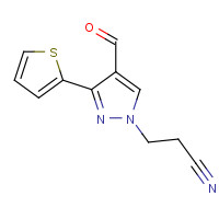 372107-06-7 3-(4-formyl-3-thiophen-2-ylpyrazol-1-yl)propanenitrile chemical structure