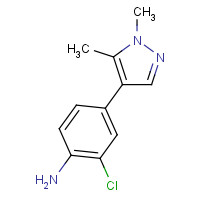 1400287-25-3 2-chloro-4-(1,5-dimethylpyrazol-4-yl)aniline chemical structure