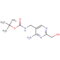 412278-00-3 tert-butyl N-[[4-amino-2-(hydroxymethyl)pyrimidin-5-yl]methyl]carbamate chemical structure