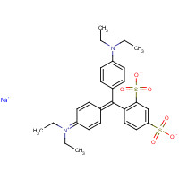 129-17-9 sodium;4-[[4-(diethylamino)phenyl]-(4-diethylazaniumylidenecyclohexa-2,5-dien-1-ylidene)methyl]benzene-1,3-disulfonate chemical structure
