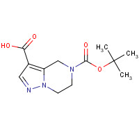 1280214-48-3 5-[(2-methylpropan-2-yl)oxycarbonyl]-6,7-dihydro-4H-pyrazolo[1,5-a]pyrazine-3-carboxylic acid chemical structure