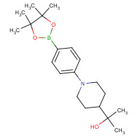 1415794-26-1 2-[1-[4-(4,4,5,5-tetramethyl-1,3,2-dioxaborolan-2-yl)phenyl]piperidin-4-yl]propan-2-ol chemical structure