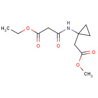 1105663-30-6 ethyl 3-[[1-(2-methoxy-2-oxoethyl)cyclopropyl]amino]-3-oxopropanoate chemical structure