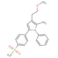 1005451-57-9 3-(2-methoxyethyl)-2-methyl-5-(4-methylsulfonylphenyl)-1-phenylpyrrole chemical structure