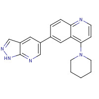 1086061-35-9 4-piperidin-1-yl-6-(1H-pyrazolo[3,4-b]pyridin-5-yl)quinoline chemical structure
