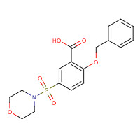 1053102-11-6 5-morpholin-4-ylsulfonyl-2-phenylmethoxybenzoic acid chemical structure