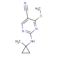 1403865-32-6 2-[(1-methylcyclopropyl)amino]-4-methylsulfanylpyrimidine-5-carbonitrile chemical structure