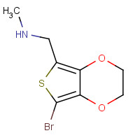 886851-54-3 1-(5-bromo-2,3-dihydrothieno[3,4-b][1,4]dioxin-7-yl)-N-methylmethanamine chemical structure