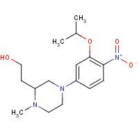1462950-83-9 2-[1-methyl-4-(4-nitro-3-propan-2-yloxyphenyl)piperazin-2-yl]ethanol chemical structure