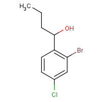 1232407-46-3 1-(2-bromo-4-chlorophenyl)butan-1-ol chemical structure