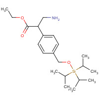 1253955-22-4 ethyl 3-amino-2-[4-[tri(propan-2-yl)silyloxymethyl]phenyl]propanoate chemical structure