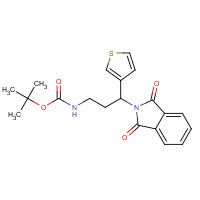 1386398-81-7 tert-butyl N-[3-(1,3-dioxoisoindol-2-yl)-3-thiophen-3-ylpropyl]carbamate chemical structure