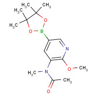 1257553-88-0 N-[2-methoxy-5-(4,4,5,5-tetramethyl-1,3,2-dioxaborolan-2-yl)pyridin-3-yl]-N-methylacetamide chemical structure