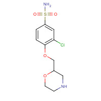 1257050-30-8 3-chloro-4-(morpholin-2-ylmethoxy)benzenesulfonamide chemical structure
