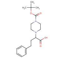 885274-45-3 2-[4-[(2-methylpropan-2-yl)oxycarbonyl]piperazin-1-yl]-4-phenylbutanoic acid chemical structure