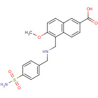 713515-73-2 6-methoxy-5-[[(4-sulfamoylphenyl)methylamino]methyl]naphthalene-2-carboxylic acid chemical structure