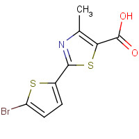 1094231-84-1 2-(5-bromothiophen-2-yl)-4-methyl-1,3-thiazole-5-carboxylic acid chemical structure
