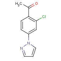 1022154-85-3 1-(2-chloro-4-pyrazol-1-ylphenyl)ethanone chemical structure