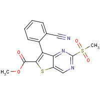 1462950-19-1 methyl 7-(2-cyanophenyl)-2-methylsulfonylthieno[3,2-d]pyrimidine-6-carboxylate chemical structure