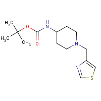 1228837-31-7 tert-butyl N-[1-(1,3-thiazol-4-ylmethyl)piperidin-4-yl]carbamate chemical structure
