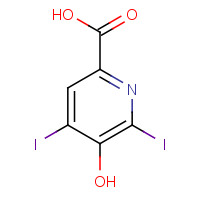 60728-71-4 5-hydroxy-4,6-diiodopyridine-2-carboxylic acid chemical structure