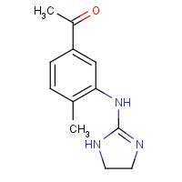 79909-79-8 1-[3-(4,5-dihydro-1H-imidazol-2-ylamino)-4-methylphenyl]ethanone chemical structure