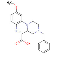 1252646-16-4 2-[1-(2-amino-5-methoxyphenyl)-4-benzylpiperazin-2-yl]acetic acid chemical structure