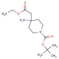 1333222-34-6 tert-butyl 4-amino-4-(2-ethoxy-2-oxoethyl)piperidine-1-carboxylate chemical structure