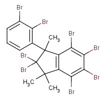 155613-93-7 2,2,4,5,6,7-hexabromo-1-(2,3-dibromophenyl)-1,3,3-trimethylindene chemical structure
