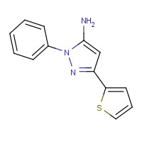161952-26-7 2-phenyl-5-thiophen-2-ylpyrazol-3-amine chemical structure