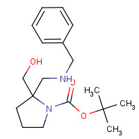 1421372-20-4 tert-butyl 2-[(benzylamino)methyl]-2-(hydroxymethyl)pyrrolidine-1-carboxylate chemical structure
