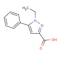856061-59-1 1-ethyl-5-phenylpyrazole-3-carboxylic acid chemical structure