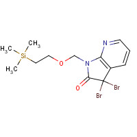 879132-47-5 3,3-dibromo-1-(2-trimethylsilylethoxymethyl)pyrrolo[2,3-b]pyridin-2-one chemical structure