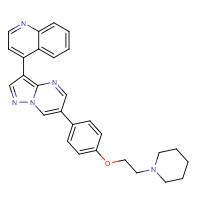 1062368-53-9 4-[6-[4-(2-piperidin-1-ylethoxy)phenyl]pyrazolo[1,5-a]pyrimidin-3-yl]quinoline chemical structure