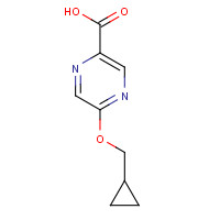 1286777-19-2 5-(cyclopropylmethoxy)pyrazine-2-carboxylic acid chemical structure