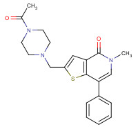 1610518-50-7 2-[(4-acetylpiperazin-1-yl)methyl]-5-methyl-7-phenylthieno[3,2-c]pyridin-4-one chemical structure