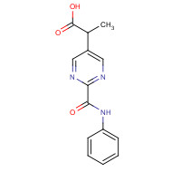 1419603-42-1 2-[2-(phenylcarbamoyl)pyrimidin-5-yl]propanoic acid chemical structure