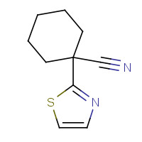 1267696-05-8 1-(1,3-thiazol-2-yl)cyclohexane-1-carbonitrile chemical structure