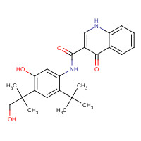 1246213-23-9 N-[2-tert-butyl-5-hydroxy-4-(1-hydroxy-2-methylpropan-2-yl)phenyl]-4-oxo-1H-quinoline-3-carboxamide chemical structure