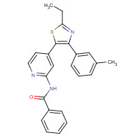 303162-79-0 N-[4-[2-ethyl-4-(3-methylphenyl)-1,3-thiazol-5-yl]pyridin-2-yl]benzamide chemical structure